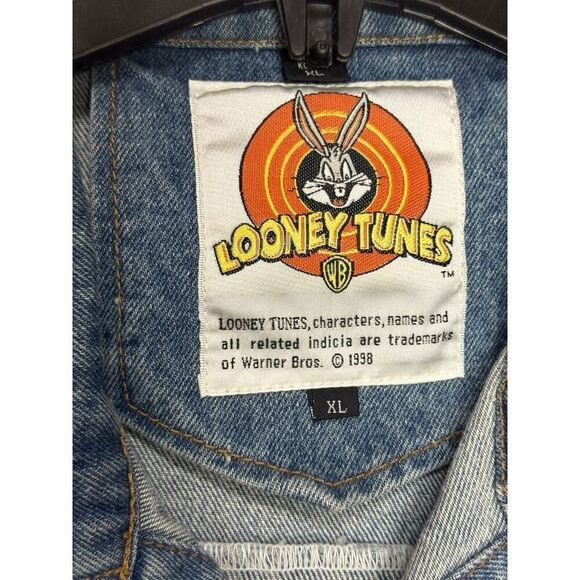 Dead Stock NWT 90s Y2K Warner Bros Vintage Emroidered Looney Tunes Denim Jean - Picture 6 of 13